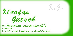 kleofas gutsch business card
